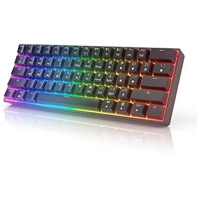 HK Gaming HKKB GK61 Mechanical Gaming Keyboard 61 RGB Rainbow LED Backlit Programmable Keys USB Wired For Mac and Windows PC Hotswap Gateron Optical Yellow Switches Black HK Gaming HKKB GK61 Mechanical Gaming Keyboard 61 RGB Rainbow LED Backlit Programmable Keys USB Wired For Mac and Windows PC Hotswap Gateron Optical Yellow Switches Black