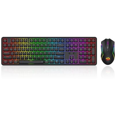 Redragon S163 Combo Tastiera Mouse Wireless 108 Tasti 8000DPI Redragon S163 Combo Tastiera Mouse Wireless 108 Tasti 8000DPI