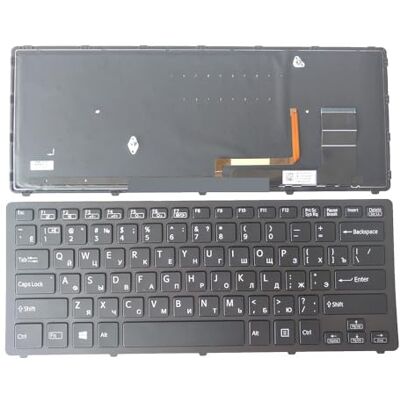 WGGYGMD Tastiera Russa retroilluminata US UK RU per Sony per Vaio SVF14 SVF14N SVF14N11CXB SVF14N13CXS Tastiere retroilluminate Inglesi 14926402USX(SVF14N Black RU) WGGYGMD Tastiera Russa retroilluminata US UK RU per Sony per Vaio SVF14 SVF14N SVF14N11CXB SVF14N13CXS Tastiere retroilluminate Inglesi 14926402USX(SVF14N Black RU)