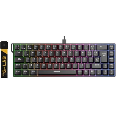 THE G-LAB Keyz QWERTY ES Tastiera da gioco Titanium HE con effetto Hall, magnetica THE G-LAB Keyz QWERTY ES Tastiera da gioco Titanium HE con effetto Hall, magnetica