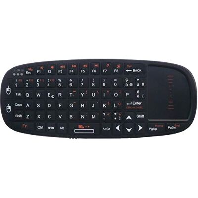 Rii Mini Wireless Keyboard i10 Mini tastiera wireless con mouse touchpad, Nero Rii Mini Wireless Keyboard i10 Mini tastiera wireless con mouse touchpad, Nero