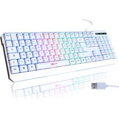 KLIM Chroma AZERTY French Layout Tastiera cablata con LED KLIM Chroma AZERTY French Layout Tastiera cablata con LED