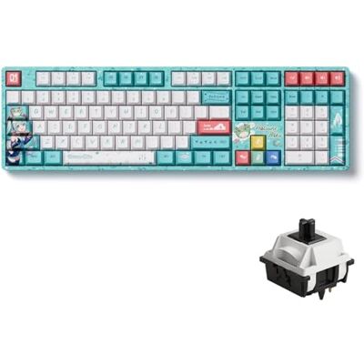 Akko Tastiera da gioco wireless 5108B Plus Tastiera da gioco Hatsune Miku Tastiera meccanica Tri-Mode sostituibile a caldo Retroilluminazione RGB, Interruttore pre-lubrificato per pianoforte Akko Tastiera da gioco wireless 5108B Plus Tastiera da gioco Hatsune Miku Tastiera meccanica Tri-Mode sostituibile a caldo Retroilluminazione RGB, Interruttore pre-lubrificato per pianoforte
