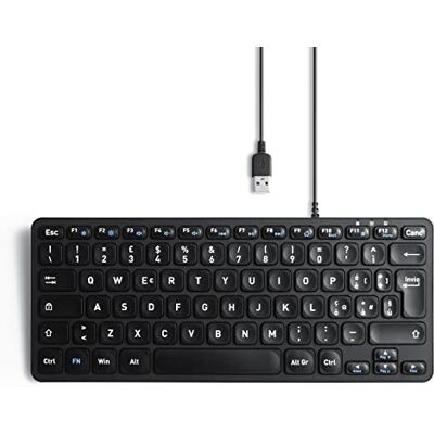 Perixx PERIBOARD-432 Mini tastiera cablata USB Tasti a forbice tipo X -a stampa grande Layout Italiano Perixx PERIBOARD-432 Mini tastiera cablata USB Tasti a forbice tipo X -a stampa grande Layout Italiano