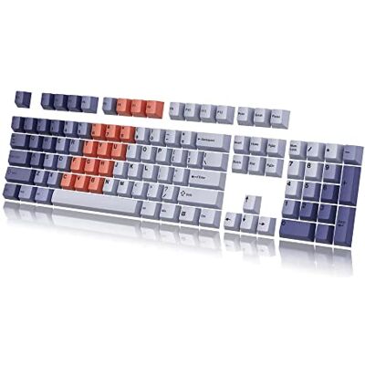 HK Gaming Tasti personalizzati Set di tasti PBT a sublimazione termica per tastiera meccanica 139 tasti Profilo Cherry Layout americano ANSI Compatibile con Cherry MX, Gateron, Kailh, Outemu HK Gaming Tasti personalizzati Set di tasti PBT a sublimazione termica per tastiera meccanica 139 tasti Profilo Cherry Layout americano ANSI Compatibile con Cherry MX, Gateron, Kailh, Outemu