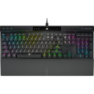 Corsair K70 PRO RGB Tastiera ottica-meccanica da gioco Interruttori lineari OPX, Keycaps a doppio colpo PBT, Hyper-Polling da 8.000 Hz, poggiapolsi magnetico Soft Touch Layout NA, QWERTY Nero Corsair K70 PRO RGB Tastiera ottica-meccanica da gioco Interruttori lineari OPX, Keycaps a doppio colpo PBT, Hyper-Polling da 8.000 Hz, poggiapolsi magnetico Soft Touch Layout NA, QWERTY Nero