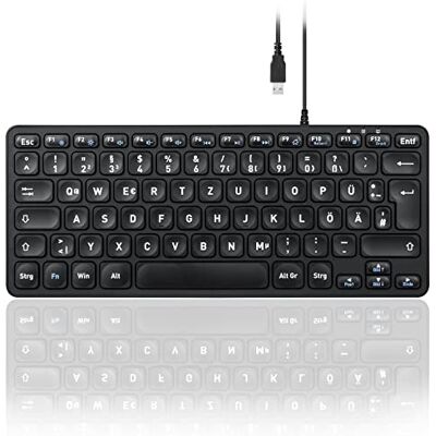 Perixx PERIBOARD-432 DE B USB Tastiera Tedesco, QWERTZ Nero Perixx PERIBOARD-432 DE B USB Tastiera Tedesco, QWERTZ Nero