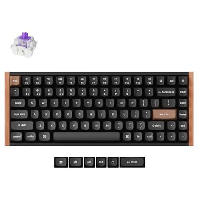 Keychron K2 HE Tastiera magnetica senza fili, 2.4Ghz/Bluetooth/USB-C, RGB, Hot-swap, QMK/VIA, Gateron Magnetic Switch Nebula, Compatibile con Mac Windows Linux, Special Edition Nègre Keychron K2 HE Tastiera magnetica senza fili, 2.4Ghz/Bluetooth/USB-C, RGB, Hot-swap, QMK/VIA, Gateron Magnetic Switch Nebula, Compatibile con Mac Windows Linux, Special Edition Nègre