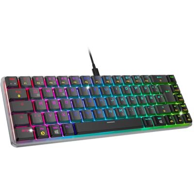 EMPIRE GAMING K241 Schlanke Alluminio Kompakte Mechanische Gaming-Tastatur,DE (QWERTZ), Kabelgebunden USB-C Abnehmbar, 69 Tasten MX Red, RGB 24 Effekte, NKRO, Kompatibel mit PC/Konsolen EMPIRE GAMING K241 Schlanke Alluminio Kompakte Mechanische Gaming-Tastatur,DE (QWERTZ), Kabelgebunden USB-C Abnehmbar, 69 Tasten MX Red, RGB 24 Effekte, NKRO, Kompatibel mit PC/Konsolen