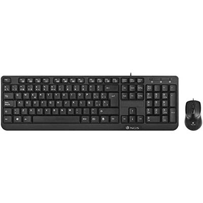 NGS COCOAKIT Kit da Tastiera Multimediale e Mouse Ottico con Cavo, 1000dpi, USB (QWERTY Spagnolo) NGS COCOAKIT Kit da Tastiera Multimediale e Mouse Ottico con Cavo, 1000dpi, USB (QWERTY Spagnolo)