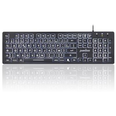 Perixx PERIBOARD-317 Tastiera retroilluminata cablata USB per Windows Tasti a membrana con retroilluminazione LED Panca AZERTY Francese Perixx PERIBOARD-317 Tastiera retroilluminata cablata USB per Windows Tasti a membrana con retroilluminazione LED Panca AZERTY Francese