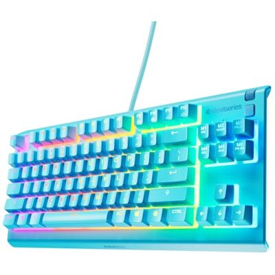 SteelSeries Apex 3 TKL Tastiera Gaming Aqua Fattore di forma compatto senza tastierino Illuminazione RGB a 8 zone Resiste ad acqua e polvere Switch da gaming super silenziosi UK QWERTY SteelSeries Apex 3 TKL Tastiera Gaming Aqua Fattore di forma compatto senza tastierino Illuminazione RGB a 8 zone Resiste ad acqua e polvere Switch da gaming super silenziosi UK QWERTY