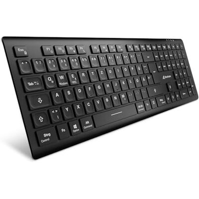 Sharkoon OfficePal K30W, Nero, Tastiera Senza Fili Sharkoon OfficePal K30W, Nero, Tastiera Senza Fili