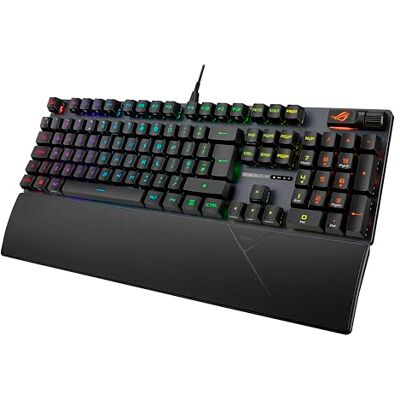 Asus ROG Strix Scope II RX Tastiera da gioco, IP57, schiuma ammortizzante, interruttori ottici rossi prelubrificati ROG RX, copritasti PBT, controllo multifunzione, tasti funzione Asus ROG Strix Scope II RX Tastiera da gioco, IP57, schiuma ammortizzante, interruttori ottici rossi prelubrificati ROG RX, copritasti PBT, controllo multifunzione, tasti funzione