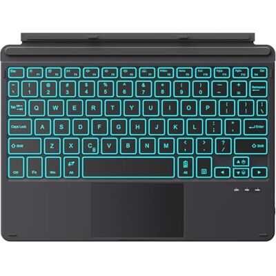 MoKo Tastiera per Surface Go 4 2023/ Go 3 2021/ Go 2 2020 / Go 2018, Nero Type Cover Tastiera Wireless Bluetooth Sottile con Trackpad, Retroilluminazione LED a 7 Colori, Batteria Ricaricabile MoKo Tastiera per Surface Go 4 2023/ Go 3 2021/ Go 2 2020 / Go 2018, Nero Type Cover Tastiera Wireless Bluetooth Sottile con Trackpad, Retroilluminazione LED a 7 Colori, Batteria Ricaricabile