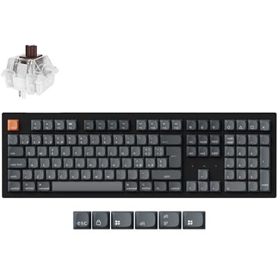 Keychron K10 Max Layout Italiano ISO, Tastiera Meccanica Wireless Full-Size, Bluetooth/2.4GHz/USB-C, Hot-Swappable, QMK/VIA, per Windows, macOS e Linux, Super Brown Switch Keychron K10 Max Layout Italiano ISO, Tastiera Meccanica Wireless Full-Size, Bluetooth/2.4GHz/USB-C, Hot-Swappable, QMK/VIA, per Windows, macOS e Linux, Super Brown Switch