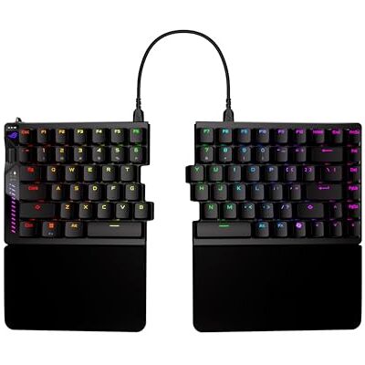 Asus ROG FALCATA, Tastiera Split da Gaming Senza Fili al 75%, Nera Asus ROG FALCATA, Tastiera Split da Gaming Senza Fili al 75%, Nera