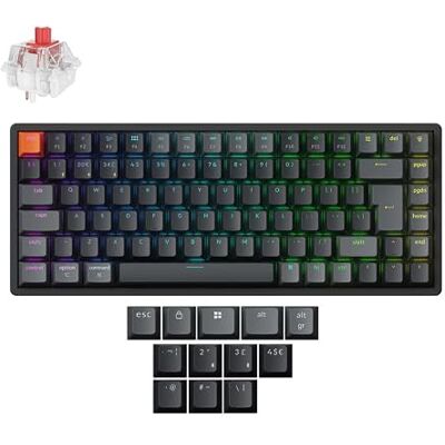 Keychron K2 Version 3 Layout Italiano ISO, Hot-Swappable RGB Red Switch Wireless QMK, Alluminio, PBT Shine-Through per Mac/Windows Keychron K2 Version 3 Layout Italiano ISO, Hot-Swappable RGB Red Switch Wireless QMK, Alluminio, PBT Shine-Through per Mac/Windows