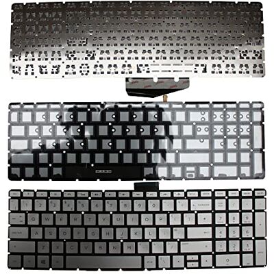 Power4Laptops Regno Unito Retroilluminato Argento Tastiera Sostitutiva per Portatili Compatibile con HP Home 15-bs071ng Power4Laptops Regno Unito Retroilluminato Argento Tastiera Sostitutiva per Portatili Compatibile con HP Home 15-bs071ng