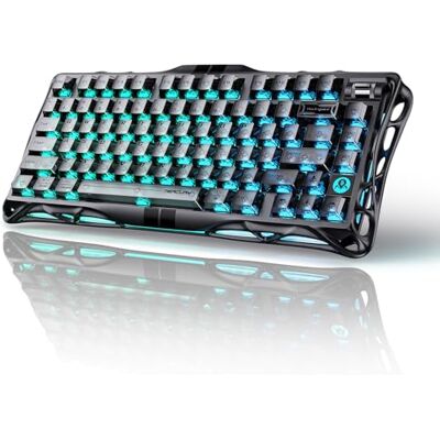 GravaStar Tastiera Mercury V75 HE, tastiera da gioco con interruttore magnetico effetto Hall 75%, polling 8000 Hz, 0,005RT, USB-C cablata, retroilluminazione RGB, azionamento regolabile, telaio in GravaStar Tastiera Mercury V75 HE, tastiera da gioco con interruttore magnetico effetto Hall 75%, polling 8000 Hz, 0,005RT, USB-C cablata, retroilluminazione RGB, azionamento regolabile, telaio in