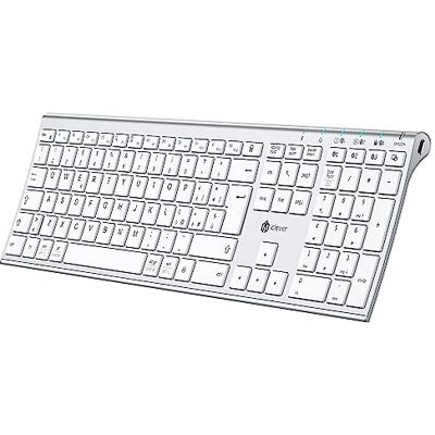 iClever Tastiera Bluetooth, ricaricabile USB-C, tastiera wireless multidispositivo Full Size, Bluetooth 5.1 fino a 3 dispositivi, Layout Italiano QWERTY Compatibile Mac os Windows iClever Tastiera Bluetooth, ricaricabile USB-C, tastiera wireless multidispositivo Full Size, Bluetooth 5.1 fino a 3 dispositivi, Layout Italiano QWERTY Compatibile Mac os Windows