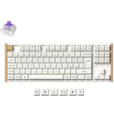 Keychron K8 HE Special Edition White – Tastiera Wireless 80% ISO-IT con Switch Gateron Magnetica Double-Rail, Rapid Trigger, Keycaps PBT, RGB, QMK e Bluetooth 5.2 Bianca Keychron K8 HE Special Edition White – Tastiera Wireless 80% ISO-IT con Switch Gateron Magnetica Double-Rail, Rapid Trigger, Keycaps PBT, RGB, QMK e Bluetooth 5.2 Bianca