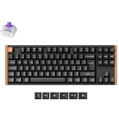 Keychron K8 HE Special Edition Black – Tastiera Wireless 80% ISO-IT con Switch Gateron Magnetica Double-Rail, Rapid Trigger, Keycaps PBT, RGB, QMK e Bluetooth 5.2 Nera Keychron K8 HE Special Edition Black – Tastiera Wireless 80% ISO-IT con Switch Gateron Magnetica Double-Rail, Rapid Trigger, Keycaps PBT, RGB, QMK e Bluetooth 5.2 Nera