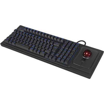 KeySonic TAS KSK-8202ELU-T, tastiera trackball, layout USA, colore: Nero KeySonic TAS KSK-8202ELU-T, tastiera trackball, layout USA, colore: Nero