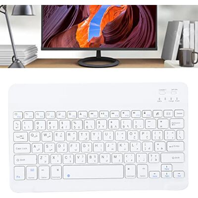CCYLEZ Tastiera Araba Wireless Ultra Sottile da 10Pollici,Tastiera per Computer Wireless Portatile,Tastiera Bluetooth per Android/OS X/Windows,per Ufficio/Studio CCYLEZ Tastiera Araba Wireless Ultra Sottile da 10Pollici,Tastiera per Computer Wireless Portatile,Tastiera Bluetooth per Android/OS X/Windows,per Ufficio/Studio