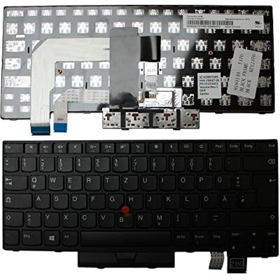 Power4Laptops Tedesco Telaio Nero Nero Tastiera Sostitutiva per Portatili Compatibile con Lenovo ThinkPad T470s Power4Laptops Tedesco Telaio Nero Nero Tastiera Sostitutiva per Portatili Compatibile con Lenovo ThinkPad T470s