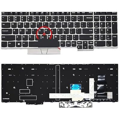 YLGOZFM Tastiera Spagnola Russa US/RU per ThinkPad E580 E585 E590 E595 L580 L590 T590 FRU 01YP560 01YP640 01YP720 P52 P72(US Silver Mouse) YLGOZFM Tastiera Spagnola Russa US/RU per ThinkPad E580 E585 E590 E595 L580 L590 T590 FRU 01YP560 01YP640 01YP720 P52 P72(US Silver Mouse)