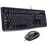 Logitech MK120 Kit Tastiera e Mouse Cablati, Layout Ungherese Qwerty, Nero