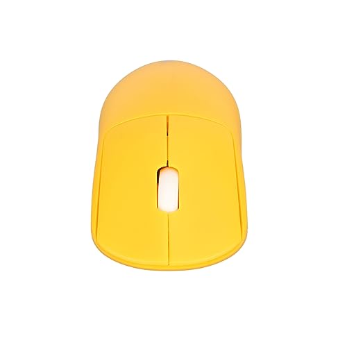 Bewinner Mouse per Computer Wireless di Base, Mouse Ottico Portatile USB Sottile da 1200 DPI 2,4 G per PC, Laptop, Computer, Tablet, Alimentato a Batteria (Giallo)