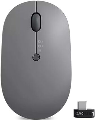 Lenovo , Go Mouse wireless multi-dispositivo, colore: Grigio tempesta