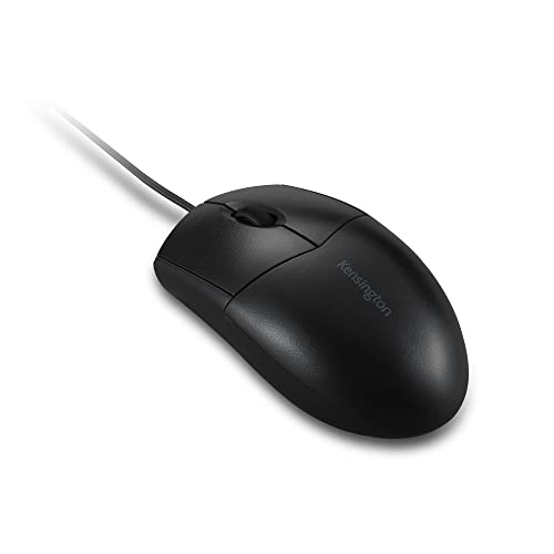 Kensington Pro Fit Mouse Impermeabile e Lavabile con Connessione e Cavo USB, per Mancini e Destrimani, Nero, K70315WW
