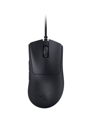 Razer DeathAdder V3-Mouse da sport ergonomico(design leggero da 59 g,forma ergonomica, sensore ottico da 30K,interruttori ottici per mouse Gen-3,tecnologia HyperPolling da 8000 Hz, cavo Speedflex)Nero