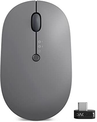 Lenovo , Go Mouse wireless multi-dispositivo, colore: Grigio tempesta