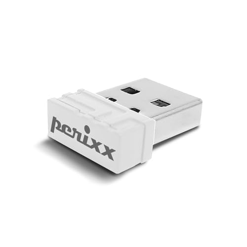 Perixx PERIMICE-713W Ricevitore nano USB di ricambio, compatibile con PERIMICE-608, 713, 713L, 713W, 719L, 719W, colore: Bianco