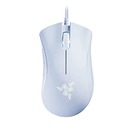 Razer DeathAdder Essential Gaming Mouse: Sensore ottico 6400 DPI 5 pulsanti programmabili Interruttori meccanici Impugnature laterali in gomma Mercury White