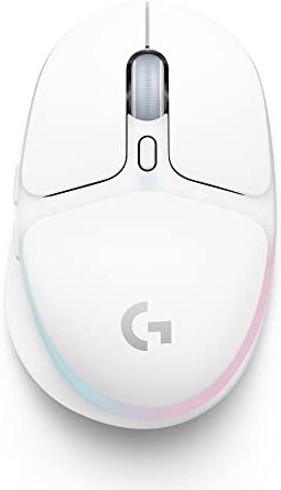 Logitech G705 Mouse Gaming Wireless, Illuminazione Personalizzabile LIGHTSYNC RGB, LIGHTSPEED Wireless, Connettività Bluetooth, Leggero, Per PC/Mac/Laptop Bianco