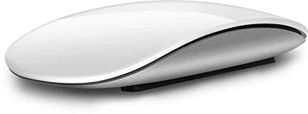 Generic Mouse senza fili con Bluetooth 5.0 Mouse silenzioso Multi Arc Touch Mouse magico ultrasottile Per Computer Notebook Laptop PC Mini mouse ergonomico senza fili Facile da trasportare (bianco)