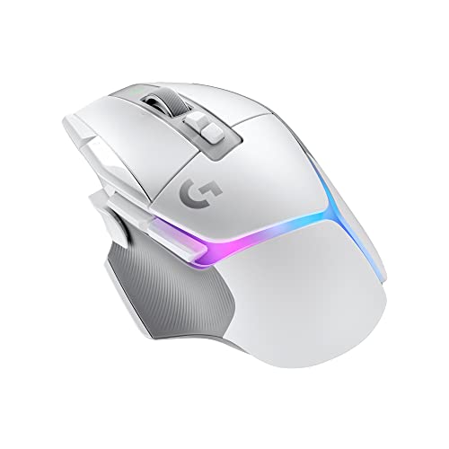 Logitech G502 X PLUS Mouse Gaming Wireless LIGHTSPEED RGB Mouse Ottico con Switch Ibridi LIGHTFORCE, LIGHTSYNC RGB, Sensore per Gaming HERO 25K, Compatibile con PC macOS/Windows Bianco