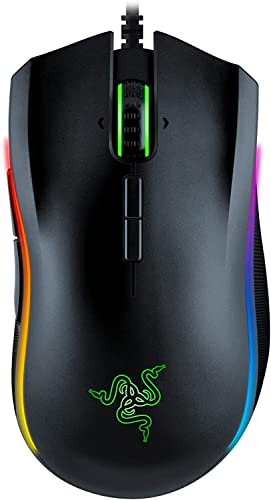 Razer Mamba Elite Gaming Mouse Cablato con Zone Luminose  Chroma Estese, Sensore Ottico 5G, Tasti del Mouse Meccanici, 9 Pulsanti Programmabili, Nero