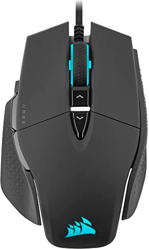 Corsair M65 RGB ULTRA Wired Mouse da Gioco FPS Sintonizzabile 26.000 DPI Interruttori Ottici Tecnologia AXON Hyper-Processing Compatibile con iCUE PC, Mac, PS5, PS4, Xbox Nero