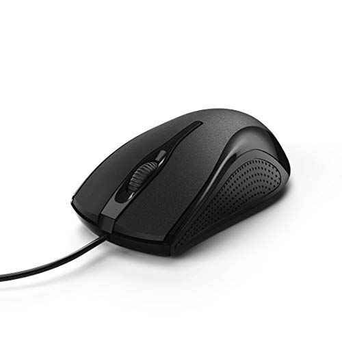 Hama Mouse ottico con cavo USB, 1000 DPI, Nero