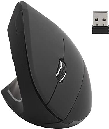 Bewinner Dilwe Mouse Verticale Wireless, Mouse Ottico Ergonomico, Livelli DPI 800/1200/1600 Regolabili 6 Pulsanti, Mouse per Computer Ricaricabili per Laptop, PC, Computer (Batteria Mano