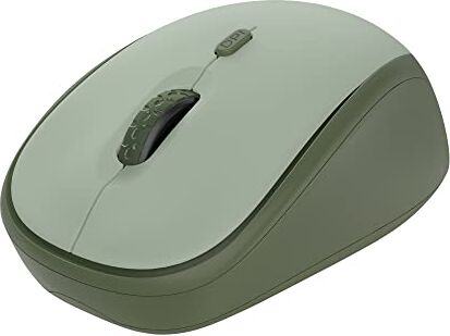 Trust Yvi+ Mouse Wireless Silenzioso con Design Sostenibile, 800-1600 DPI, per Mano Sinistra e Destra, Microricevitore USB, Mouse Senza Fili Compatto per PC, Computer, Laptop, Mac Verde