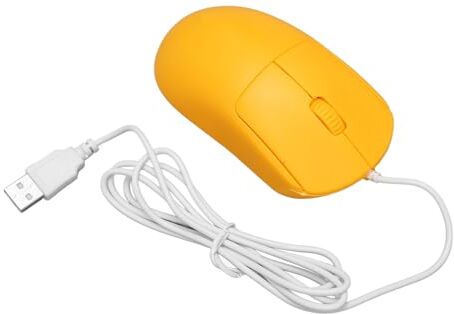 Generic Design Ergonomico Ottico con Mouse Cablato per Notebook Portatile USB S310 Office Girls, Mouse (YELLOW)