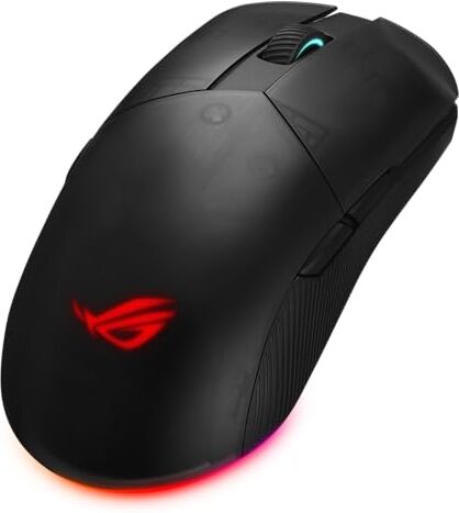 Asus ROG Pugio II ambidextrous lightweight wireless gaming mouse with 16,000 dpi optical sensor, 7 programmable buttons, configurable side buttons, DPI On-The-Scroll button and Aura Sync RGB lighting