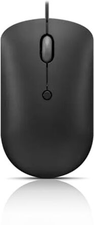 Lenovo 400 USB-C Compact Wired Mouse Pocket Friendly Mouse portatile per notebook o monitor di computer di grandi dimensioni, nero